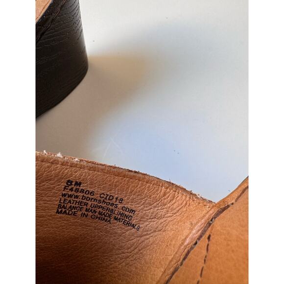 Born Hand Crafted Footwear Partial Leather Mini Wedges Women's 8M - Picture 10 of 10